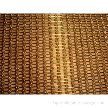 Braid Woven Architectural Mesh for Facade Cladding,Brass De